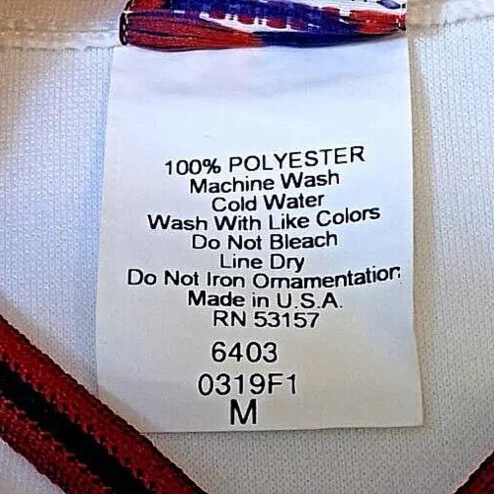 VTG Majestic 6403 Blank Washington Nationals Youth Jersey M White USA Made MLB - Picture 6 of 7